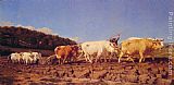 Jules Jacques Veyrassat Ploughing in the Nivernais painting